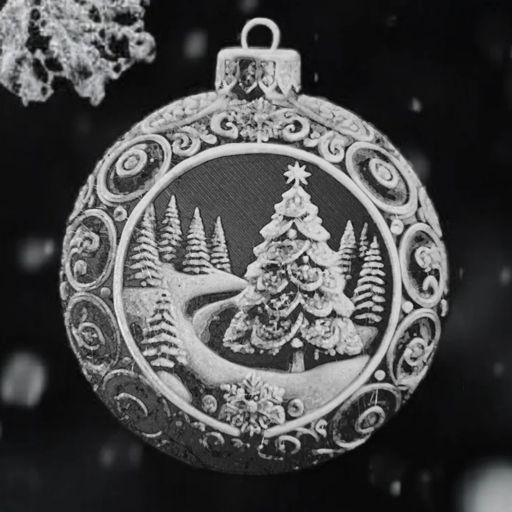 Handmade 3D Winter Scene Ornament NWOT